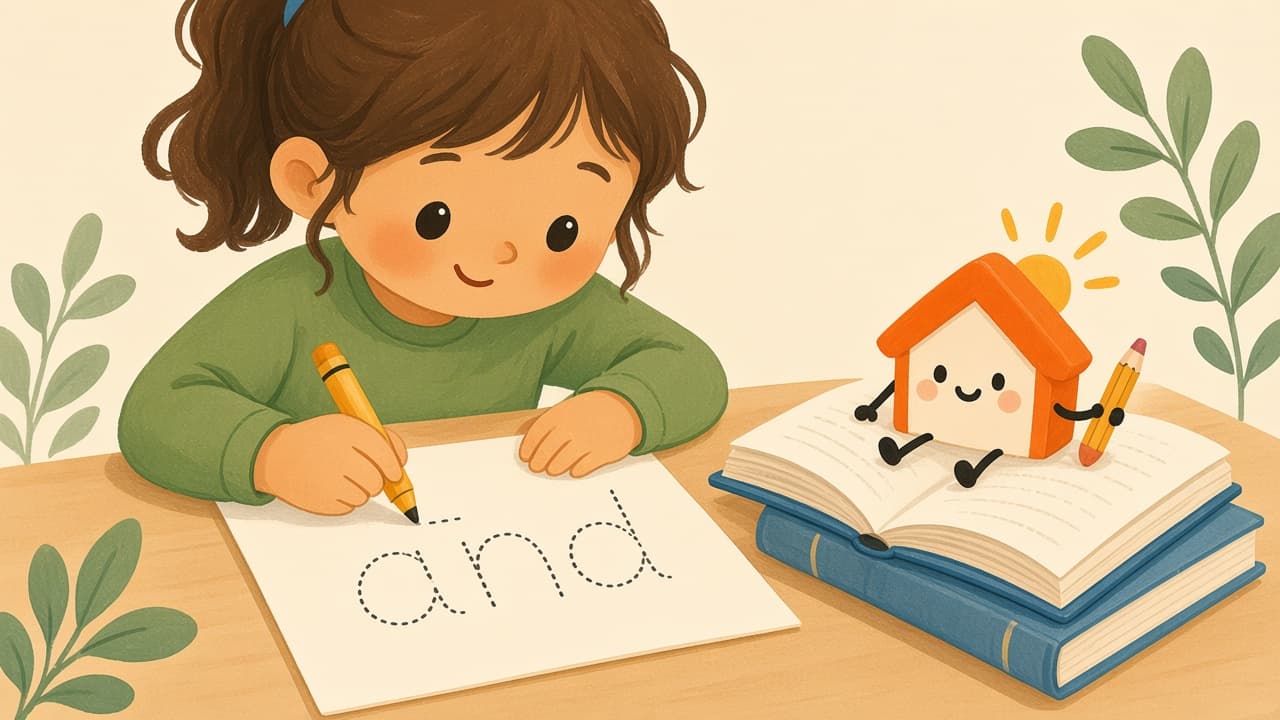 Early reading and letter practice materials for sight word tracing at home