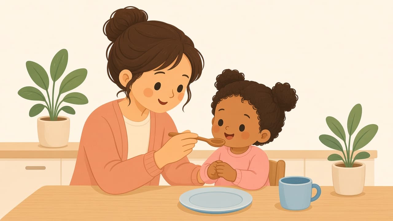 Simple kitchen materials for preschool counting and sharing activities at home